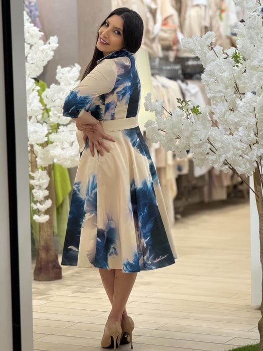 Rochie cu flori albastre [9]
