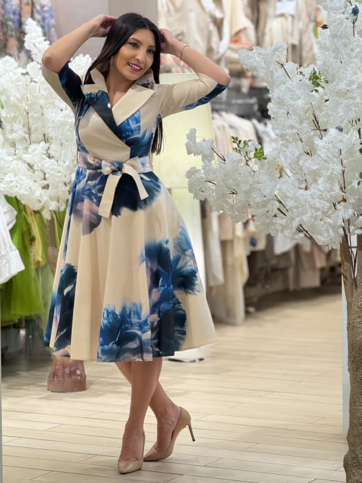 Rochie cu flori albastre [5]