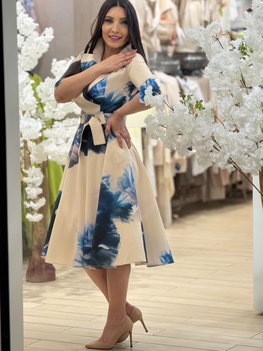 Rochie cu flori albastre [8]