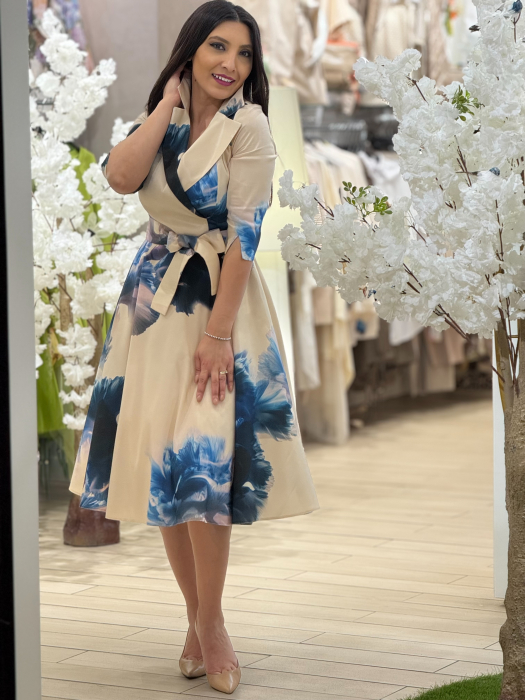 Rochie cu flori albastre [7]