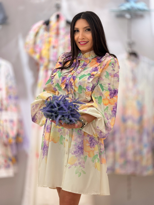 Rochie cu floricele mov [4]