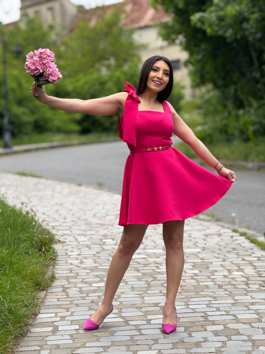 Rochie cu fundita pe umar [4]