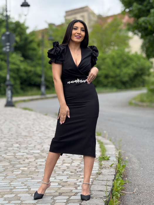 Rochie cu pietricele in talie [5]