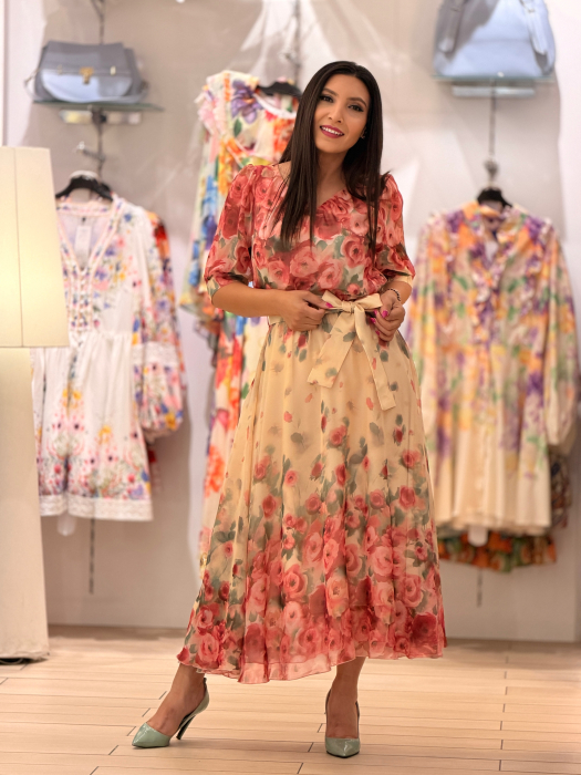 Rochie cu trandafiri rosii [4]