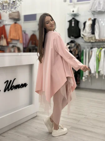 Rochie cu tulle si floricele aplicate [4]