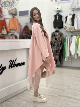 Rochie cu tulle si floricele aplicate [3]