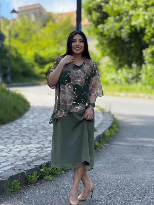 Rochie cu voal asimetric [3]