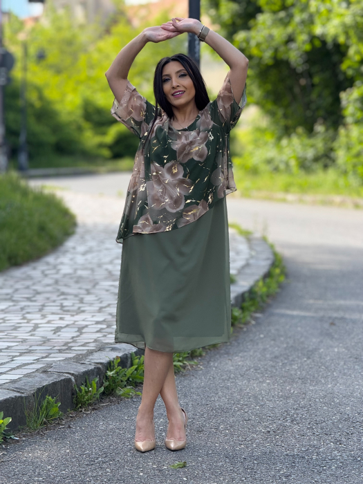 Rochie cu voal asimetric [2]