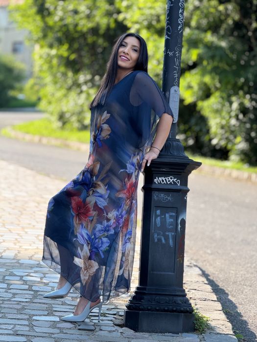 Rochie din matase cu crin [5]