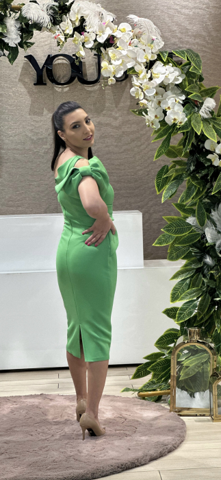 Rochie din neopren pe un umar [3]