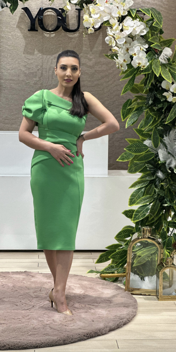 Rochie din neopren pe un umar [4]
