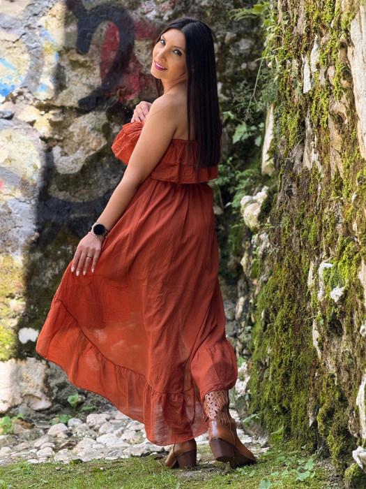 Rochie din bumbac 100% asimetrica [5]
