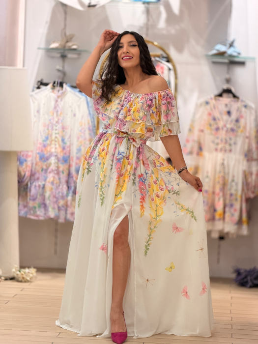 Rochie florala cu volane vaporoase [6]