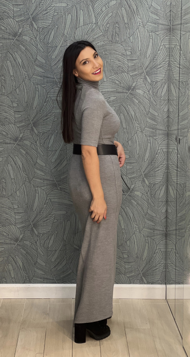 Rochie gri cu gat inalt [2]