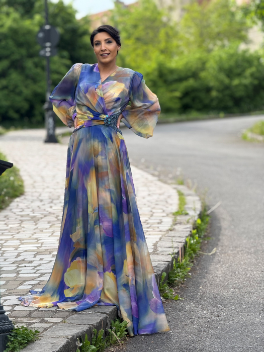 Rochie in degradee cu pietricele [5]