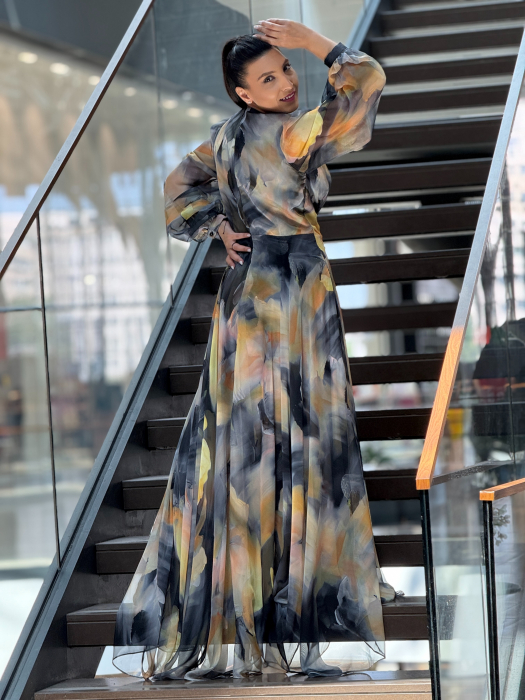 Rochie in degradee cu pietricele [5]