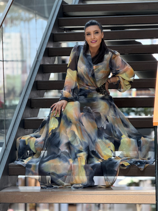 Rochie in degradee cu pietricele [3]