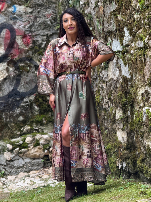 Rochie lejera cu imprimeu peisaj [5]