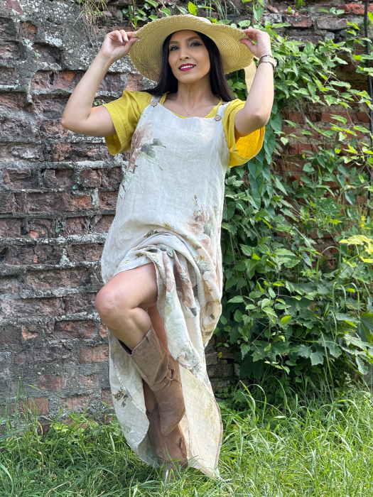Rochie lejera din in cu imprimeu floral [2]