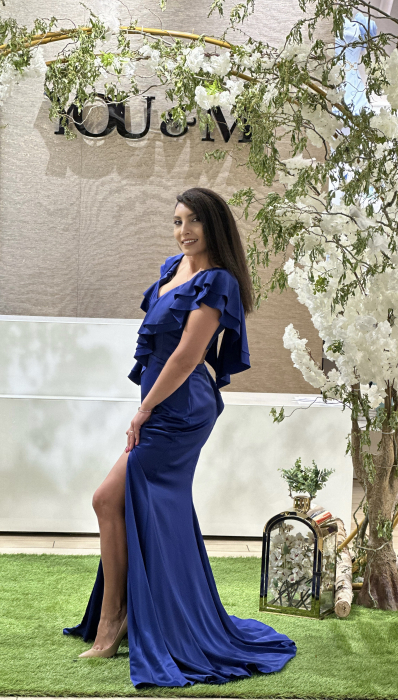 Rochie lunga albastru electric [2]