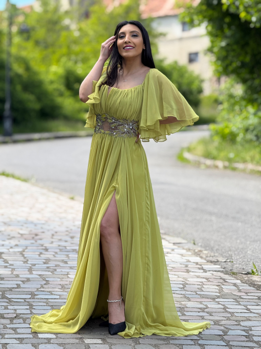 Rochie lunga cu detaliu in talie [5]