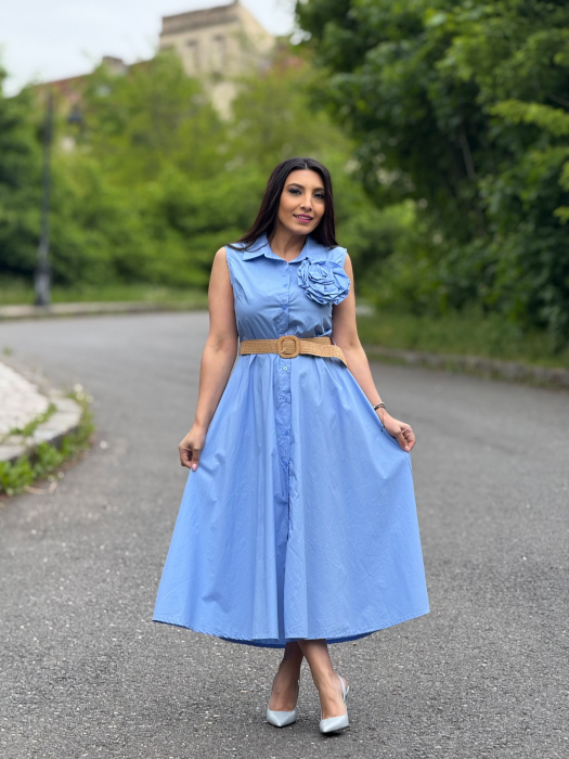 Rochie lunga cu floare 3D [3]