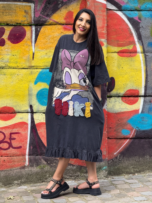 Rochie lunga cu imprimeu Daisy Duck [5]