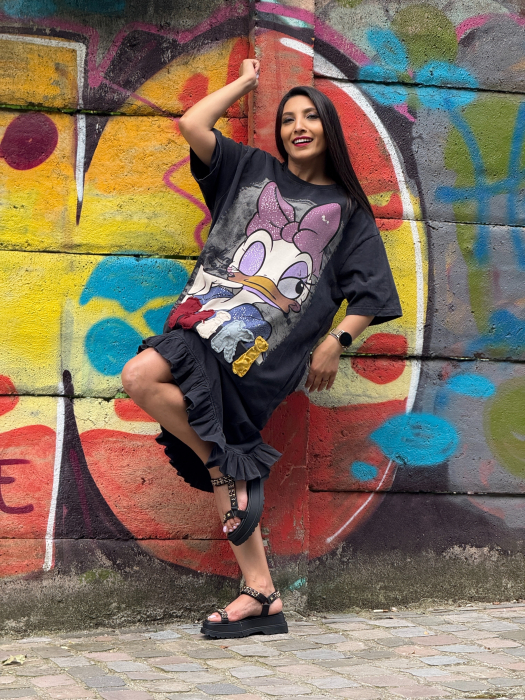 Rochie lunga cu imprimeu Daisy Duck [4]