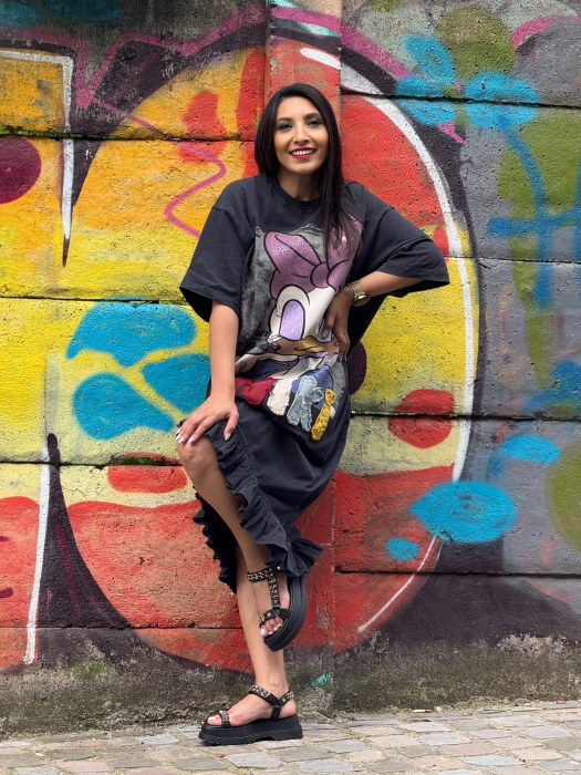 Rochie lunga cu imprimeu Daisy Duck [3]