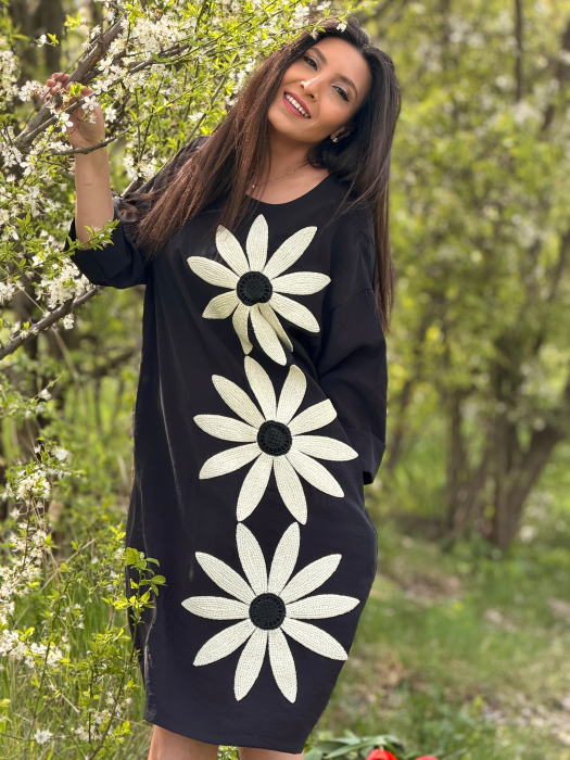 Rochie lunga cu imprimeu flori [8]