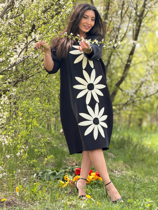 Rochie lunga cu imprimeu flori [3]