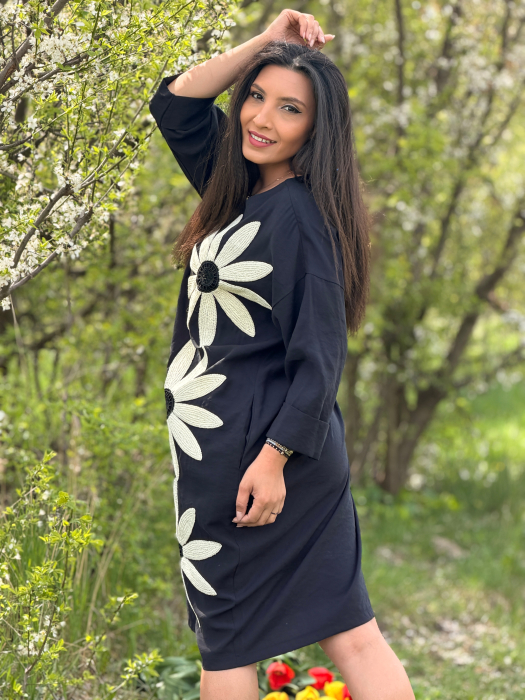 Rochie lunga cu imprimeu flori [9]