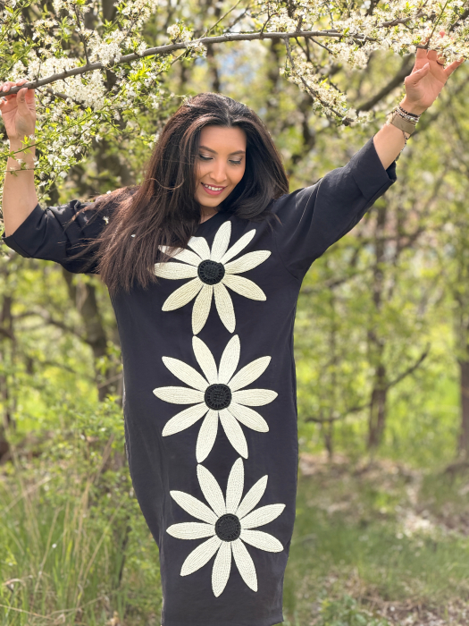 Rochie lunga cu imprimeu flori [6]