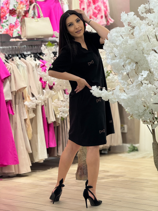 Rochie my luxe cu imprimeu fundite [4]