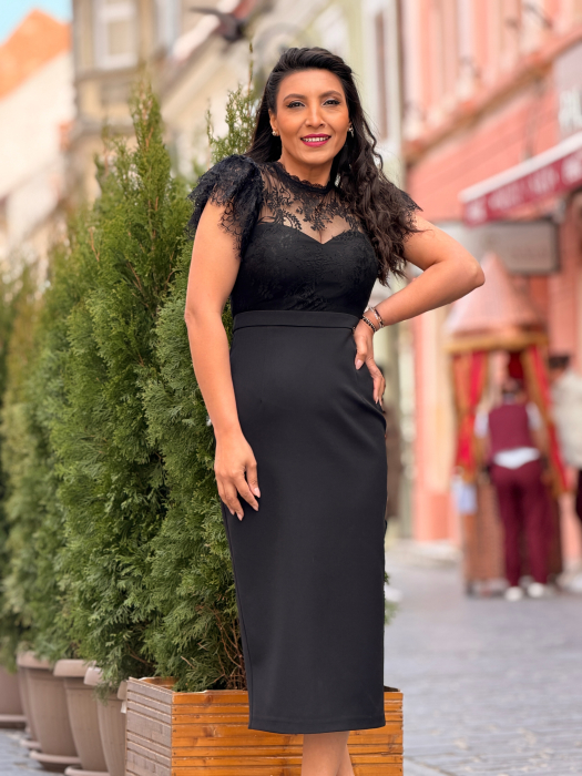 Rochie neagra cu dantela [4]