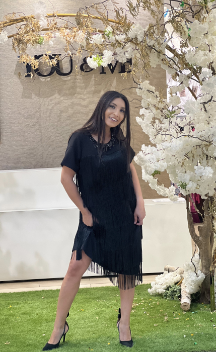 Rochie neagra cu franjuri [3]