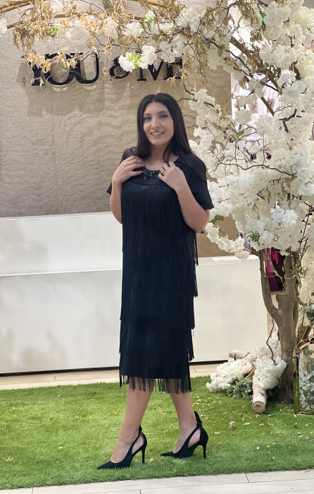 Rochie neagra cu franjuri [2]