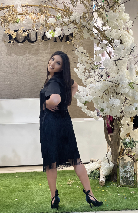 Rochie neagra cu franjuri [4]