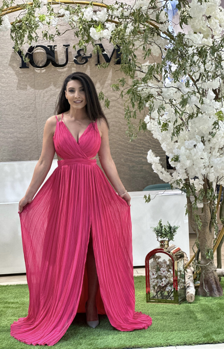 Rochie plisata cu decupaj [2]