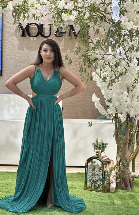 Rochie plisata cu decupaj [2]