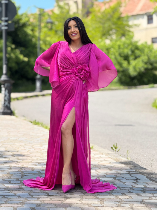Rochie roz cu floare [6]
