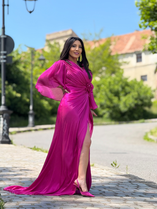 Rochie roz cu floare [2]