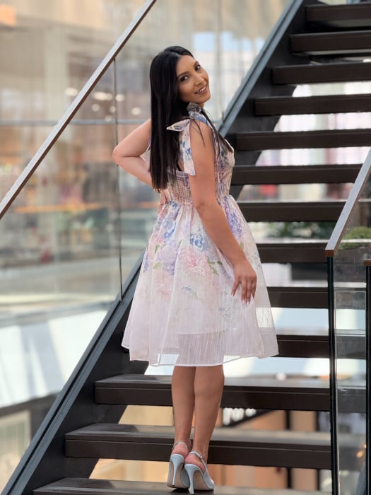Rochie scurta cu imprimeu floral [4]