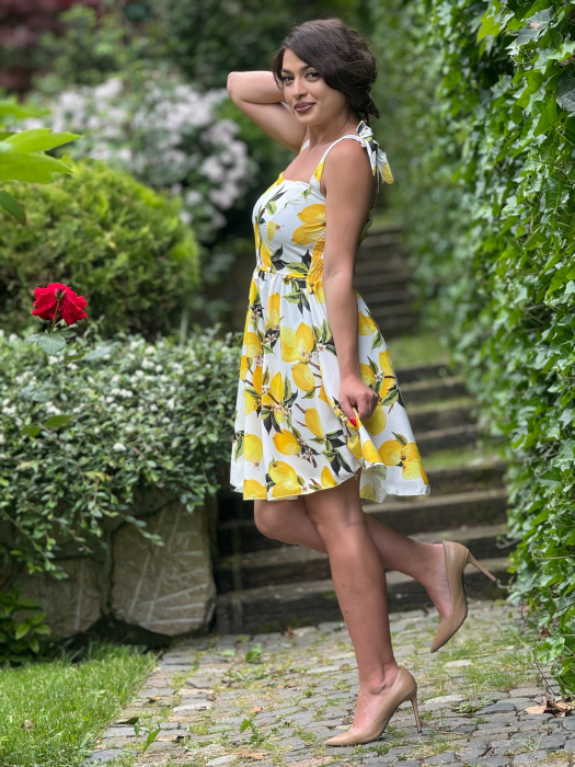 Rochie scurta cu imprimeu lamai [4]