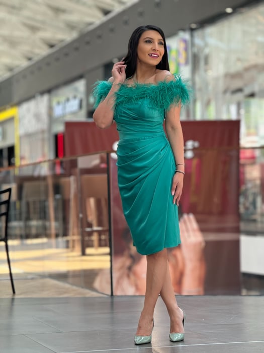 Rochie scurta cu pene [2]