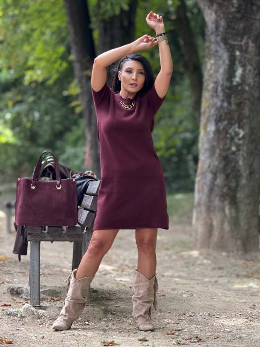 Rochie tricotata cu detaliu lantisor [4]