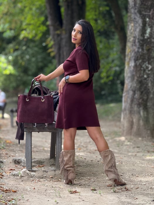 Rochie tricotata cu detaliu lantisor [6]