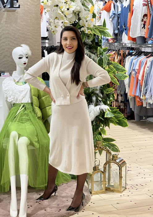 Rochie tricotata cu vesta [2]