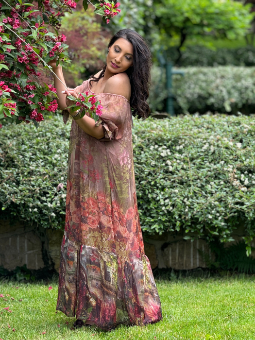 Rochie vaporoasa cu imprimeu [2]