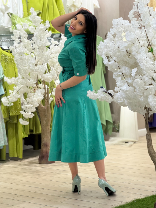 Rochie verde cu nasturi [6]